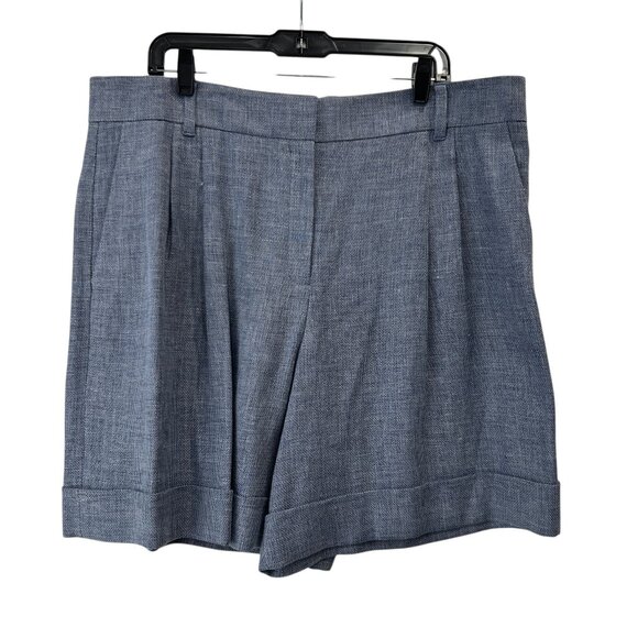 $348 NWT Lafayette 148 Blue Bluestone Multi Cotton Shorts...